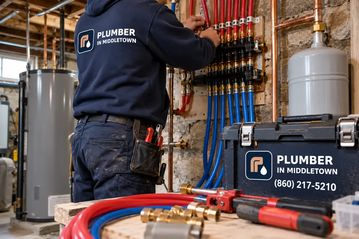 New PEX manifold and supply lines in an older basement